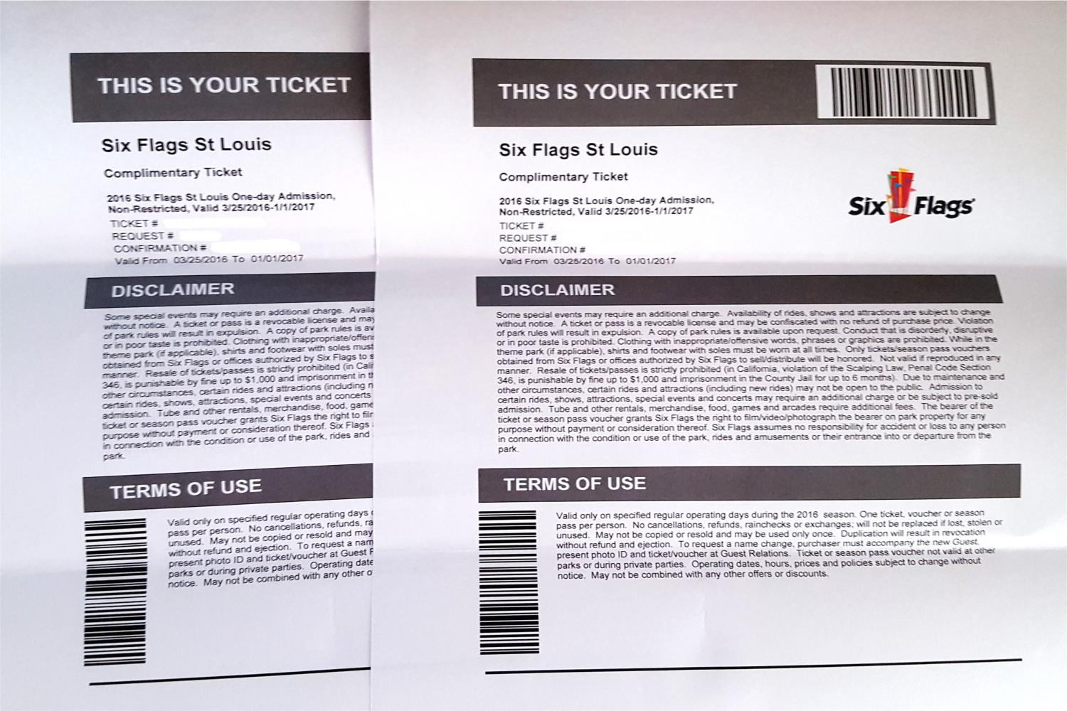 six flags tickets